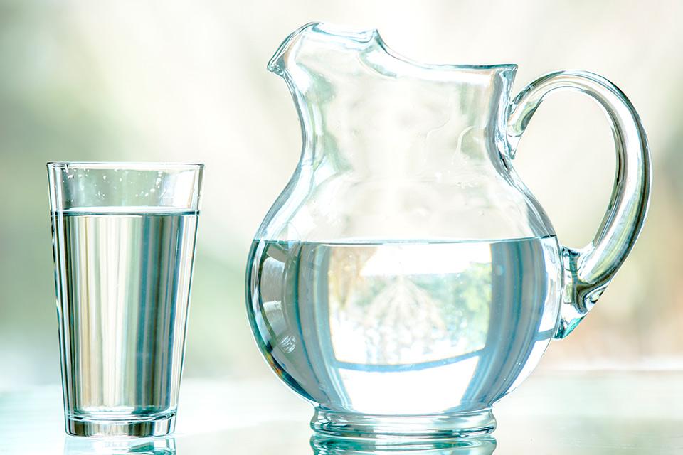 Water glass and pitcher