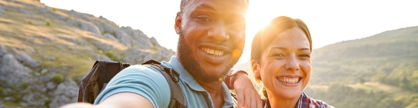 Photo of young people on mountain hike