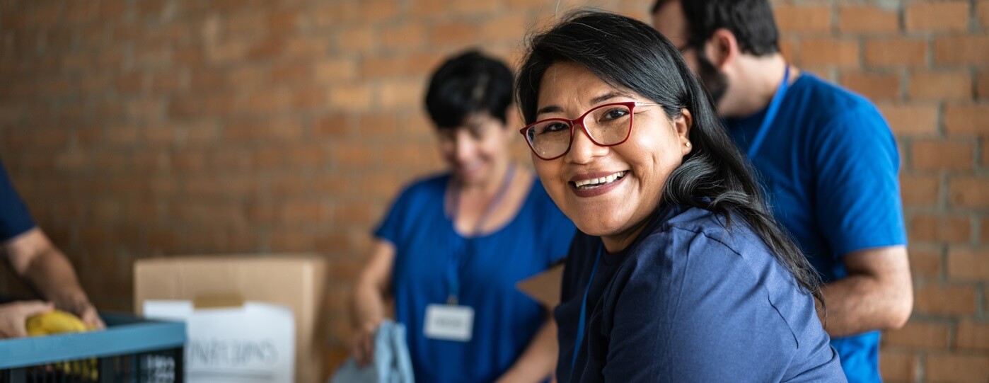 Smiling community worker.