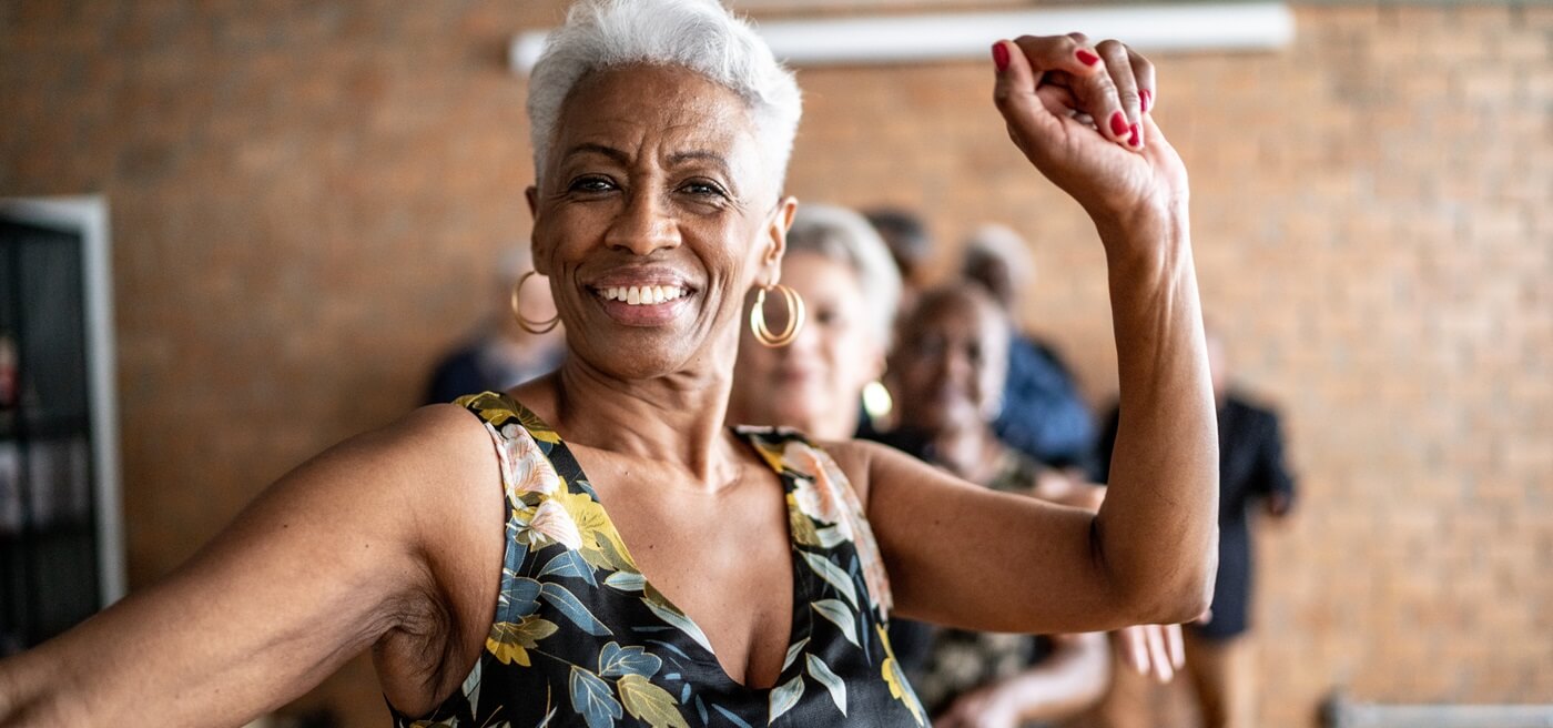 Senior woman dancing