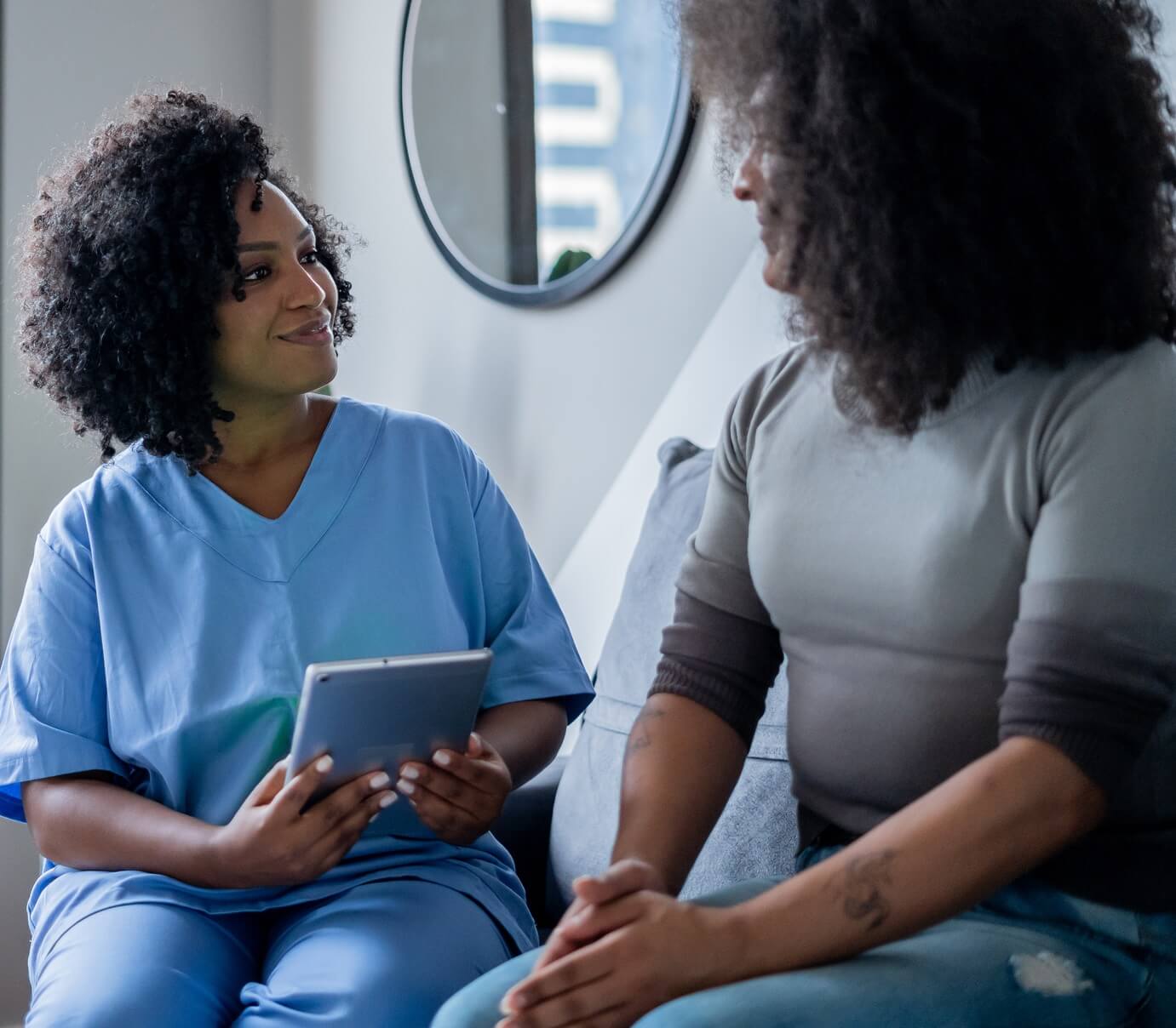 Patient meeting with care provider.