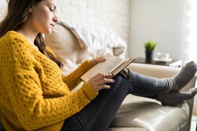 Woman reading a book