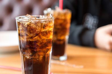 Two diet soda drinks on a table