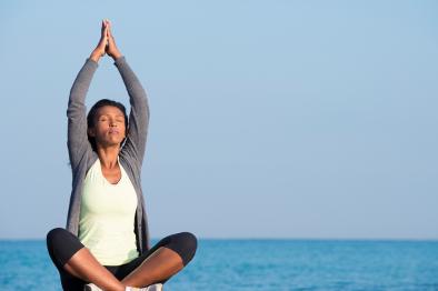 Woman prating yoga