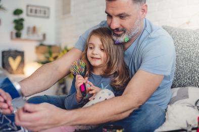 Father Daughter playing