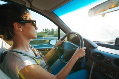 Woman driving