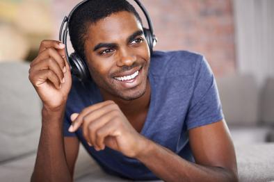 Man listening to music