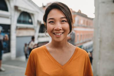 Woman smiling