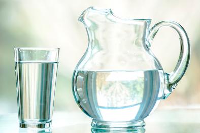 Water glass and pitcher