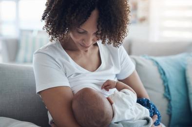 Image of mother breastfeeding her baby.