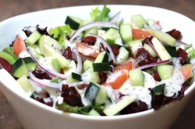 Apple Cranberry Salad in a bowl.