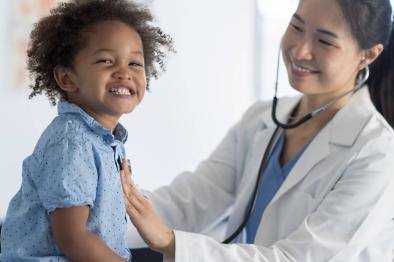 Little boy with doctor.