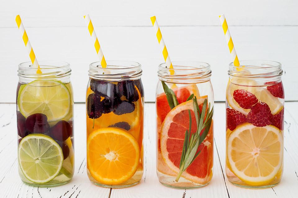 Flavored water drinks