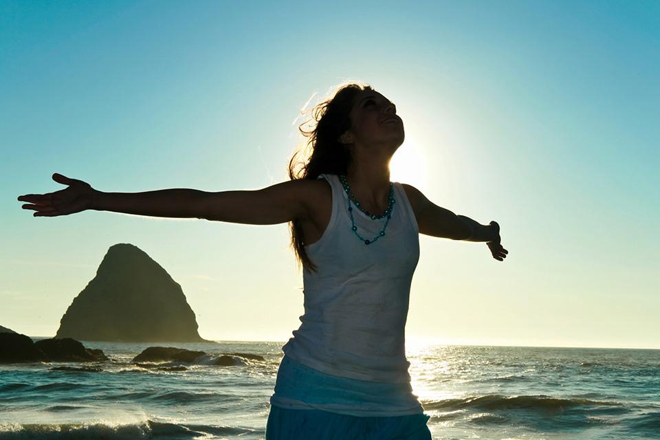 Woman on a beach