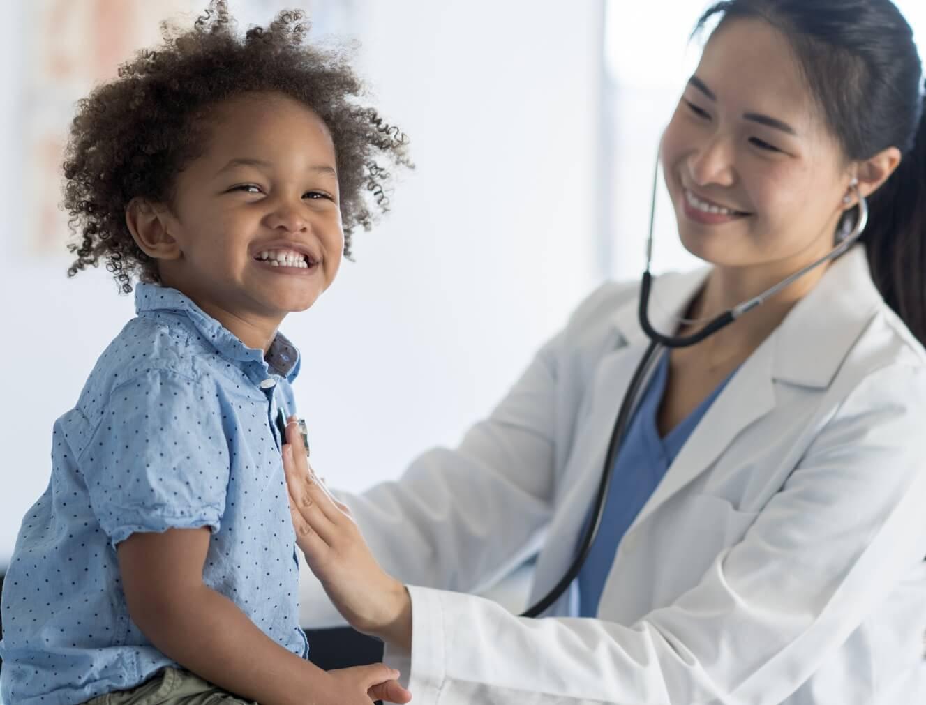 Little boy with doctor.